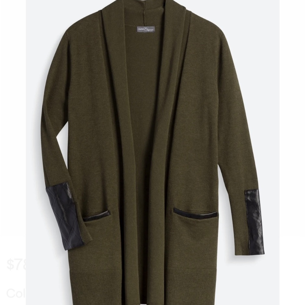 Beautiful fall cardigan, size L, Olive